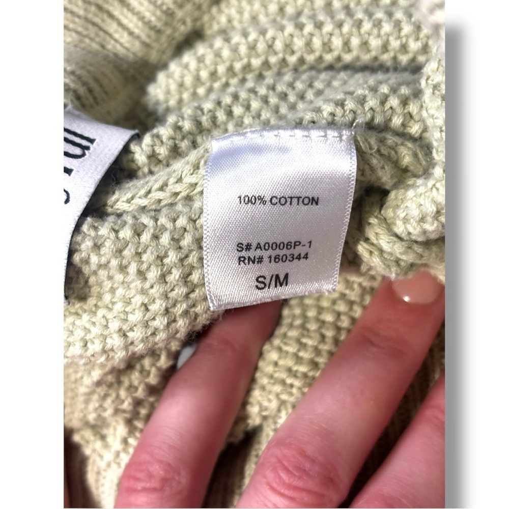 Lily High Waist Mint Green/Cream Elastic Waist With Drawstring Knit Micro Shorts - Picture 10 of 11
